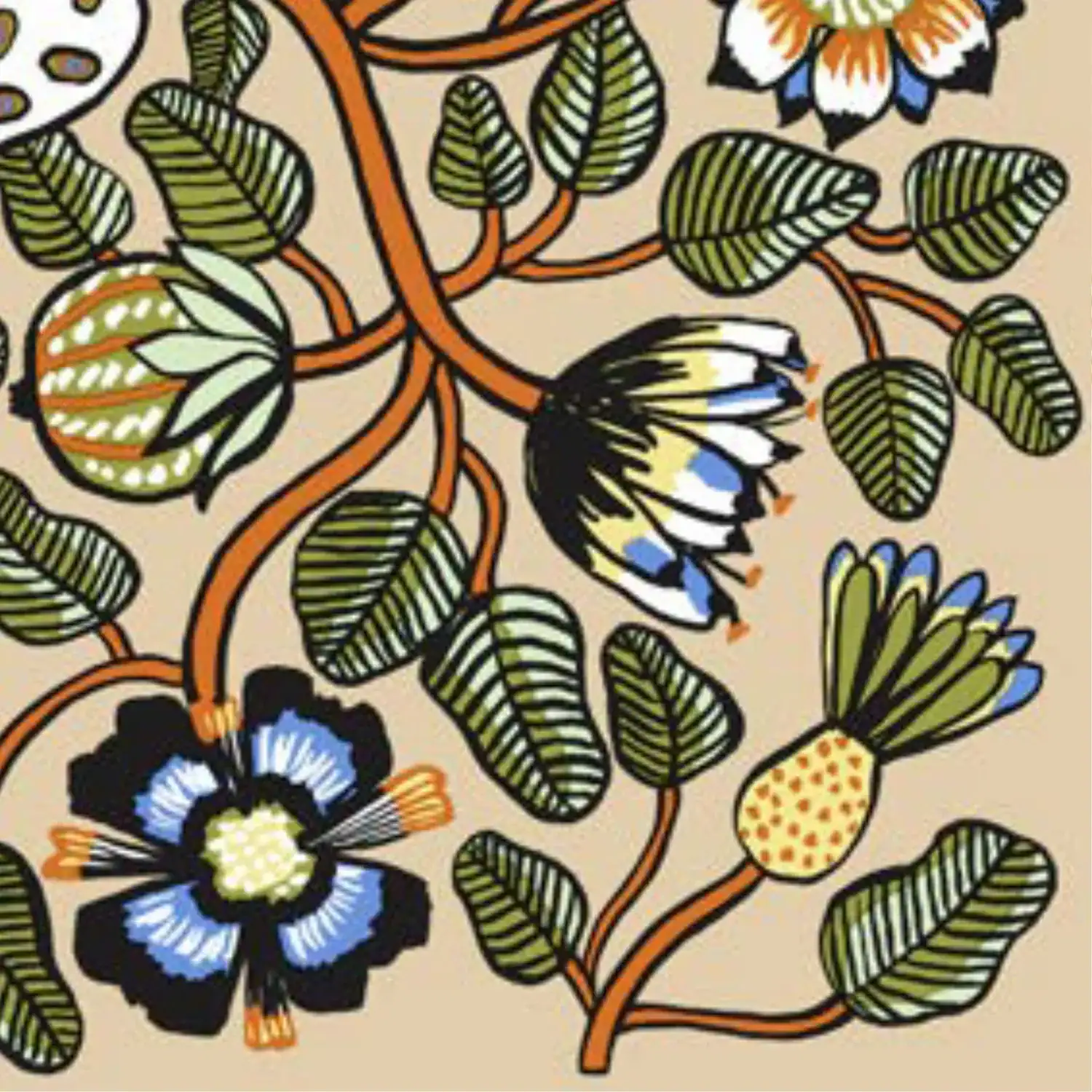Papirservietter -Marimekko Tiara Green, Kaffe