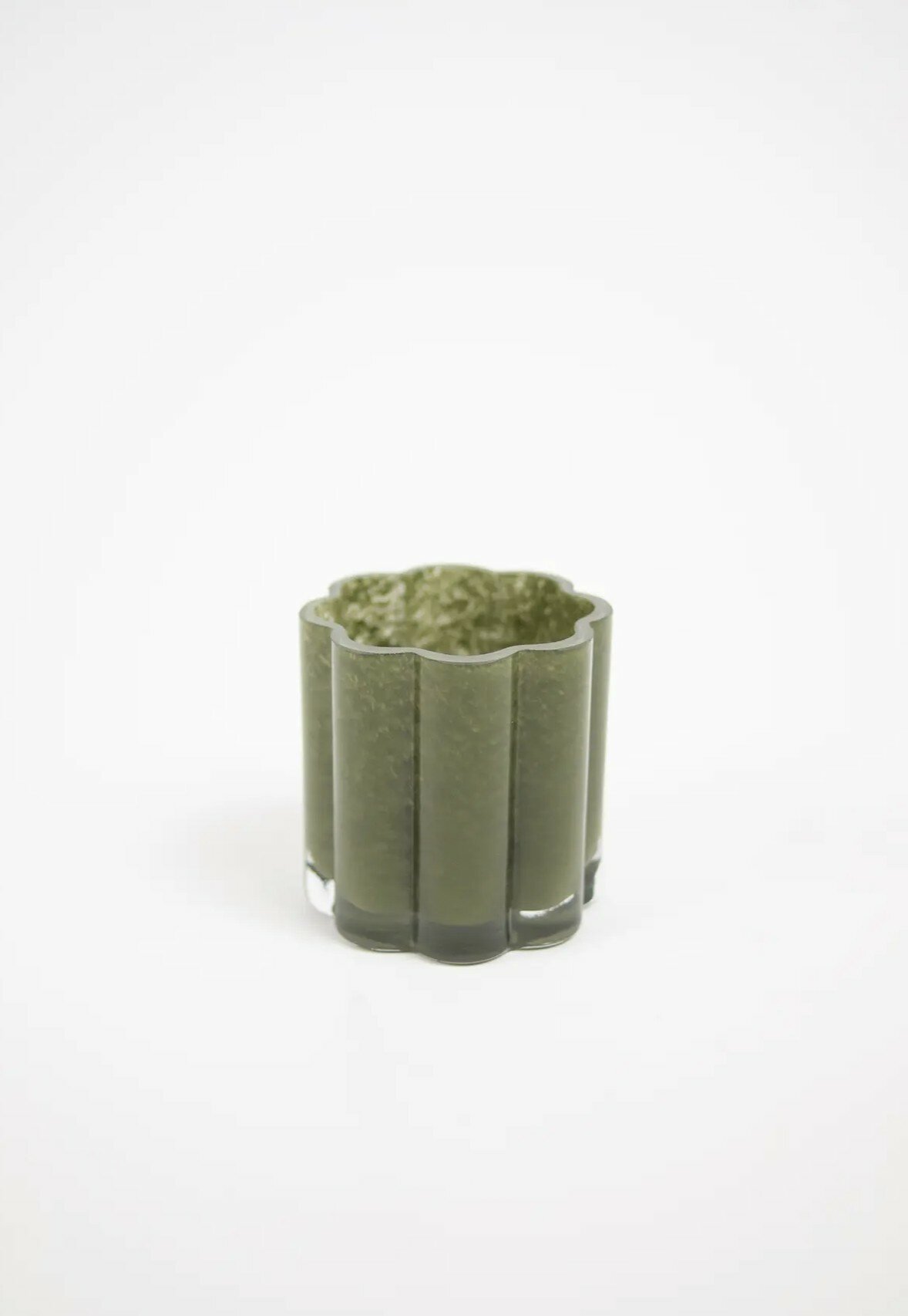 Clara Lyslykt -Oliven grønn, 10cm