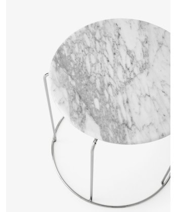 Wire Stool VP11 -Sidebord i krom med hvit marmor topp - Bilde 7