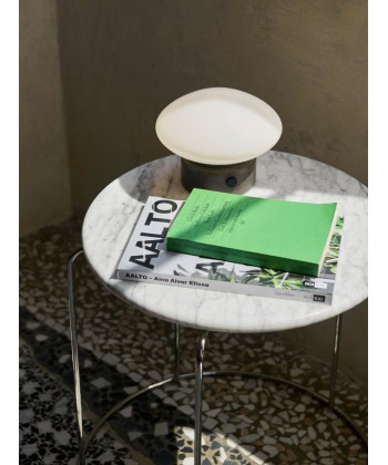 Wire Stool VP11 -Sidebord i krom med hvit marmor topp - Bilde 5