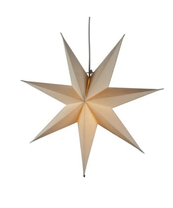 Alternative view of Adventsstjerne 78 -Hvit Lin