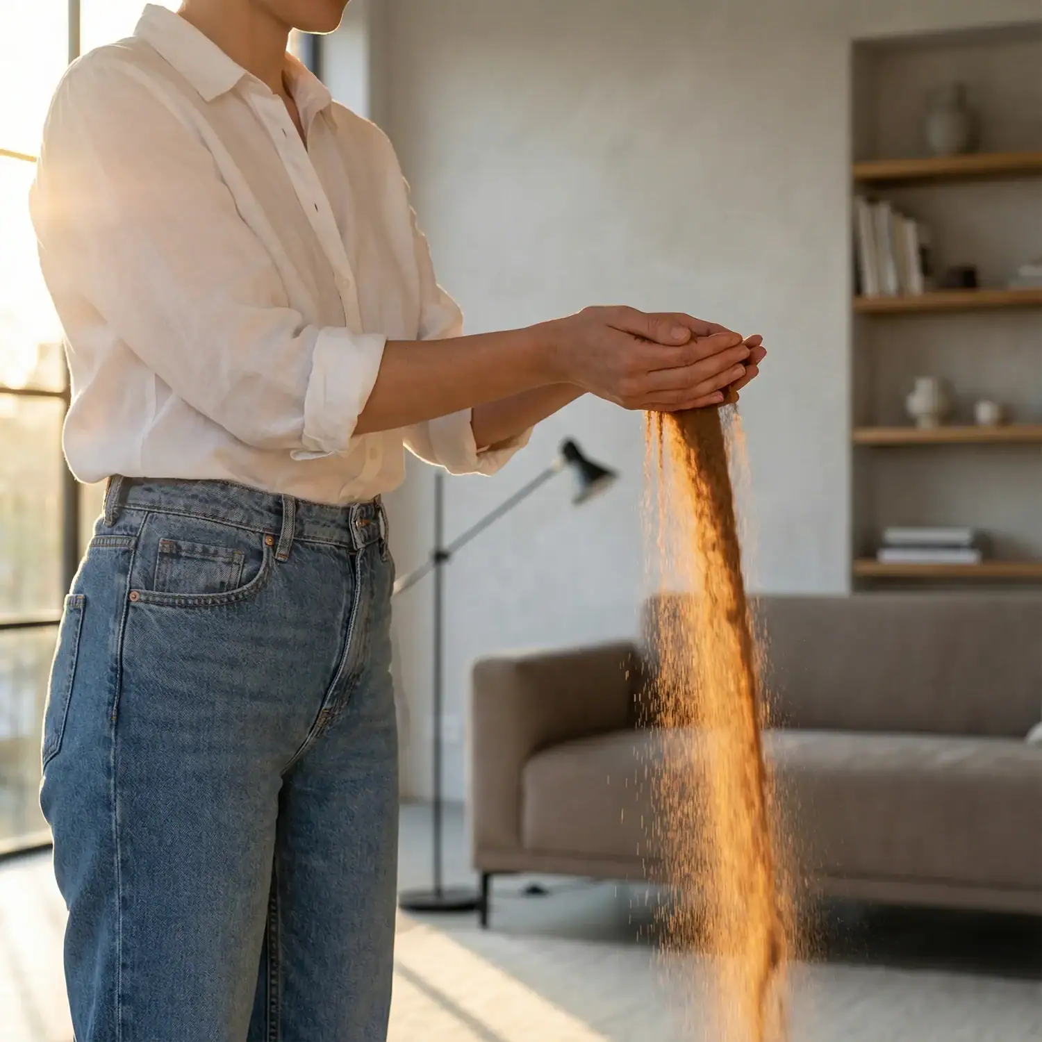 Sandvoks lys 750g -Deichman Earth - Bilde 3