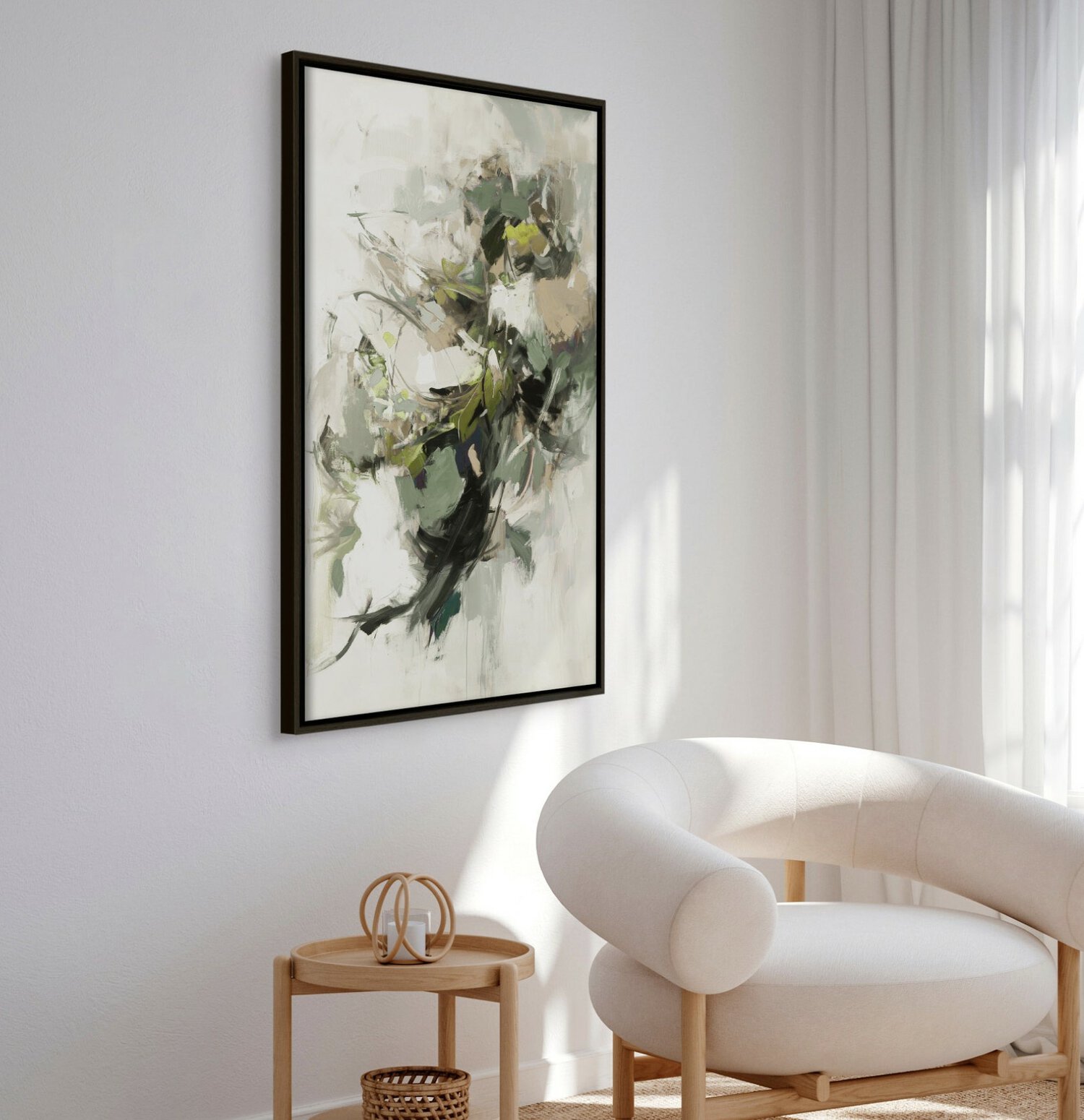 Håndlaget Maleri -Green Dance -60x80cm - Bilde 2