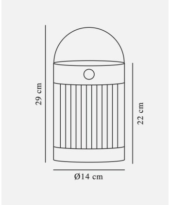 Coupar Solar / Oppladbar Bordlampe -Sort - Bilde 6