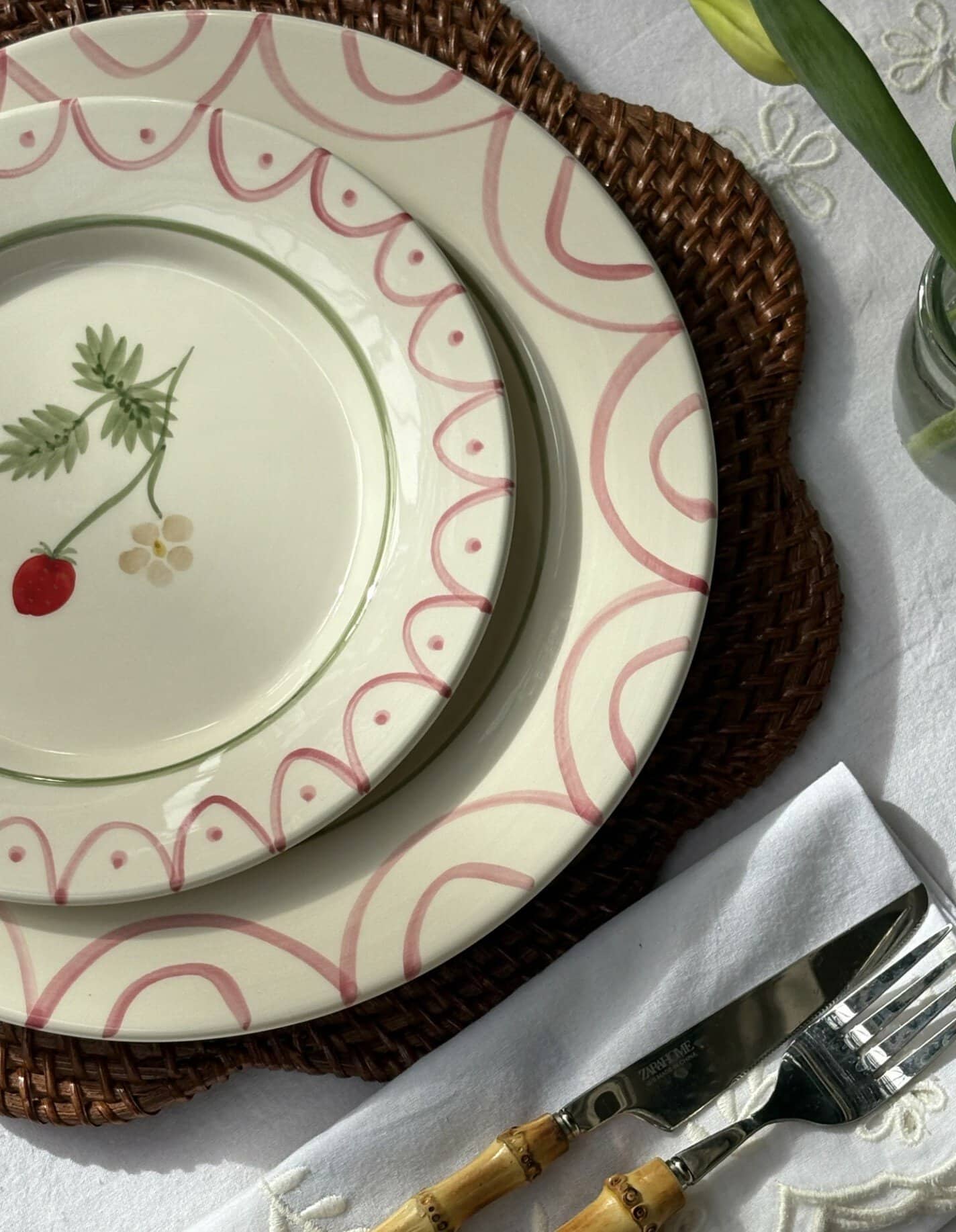 Lunsjtallerken -Cottage Flower Strawberry - Bilde 3