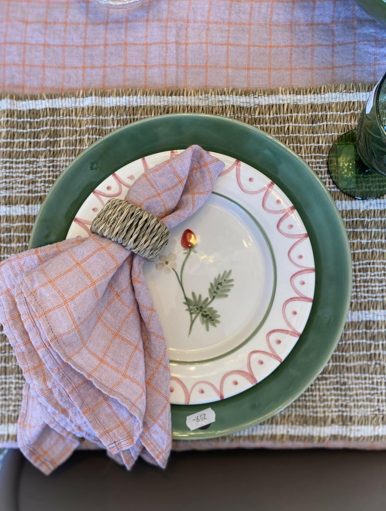 Linserviett -Parma Orange Checks - Bilde 4
