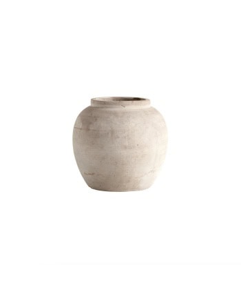 Jar Vase Sand -Leirkrukke L