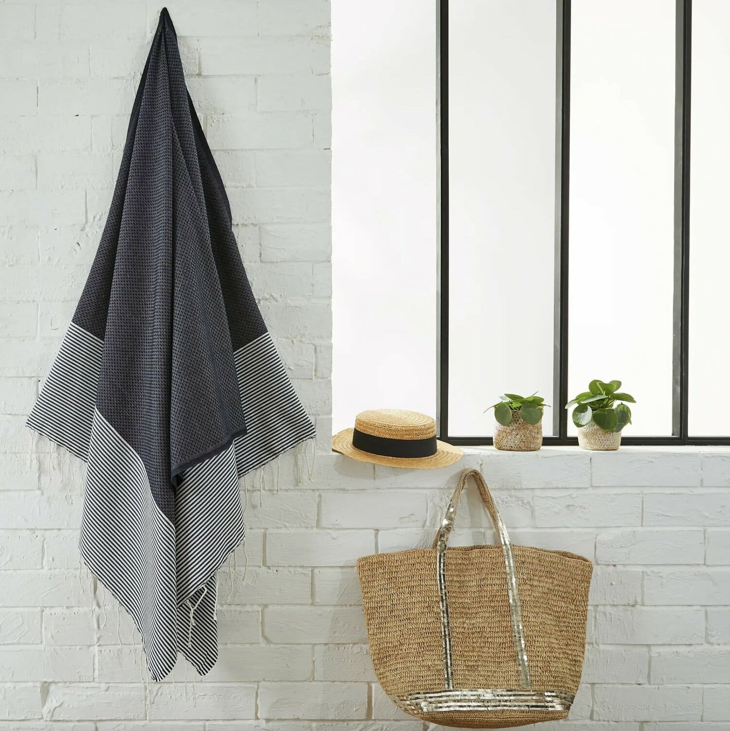 Foutahåndkle Honeycomb, 100x200 -Navy - Bilde 3