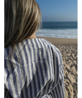 Alternative view of Misty Kimono -Edge Denim Blue -M