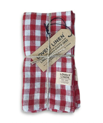 Linservietter, Misty 4pk Square Real Red