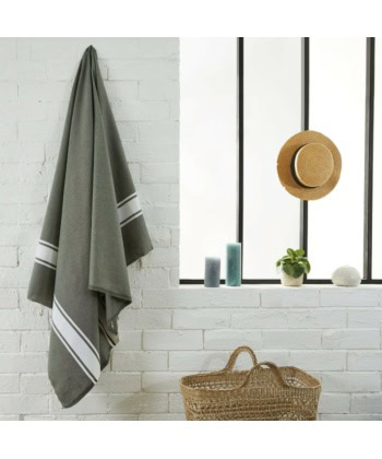 Alternative view of Foutahåndkle Flat Weave, 100x200 - Olive