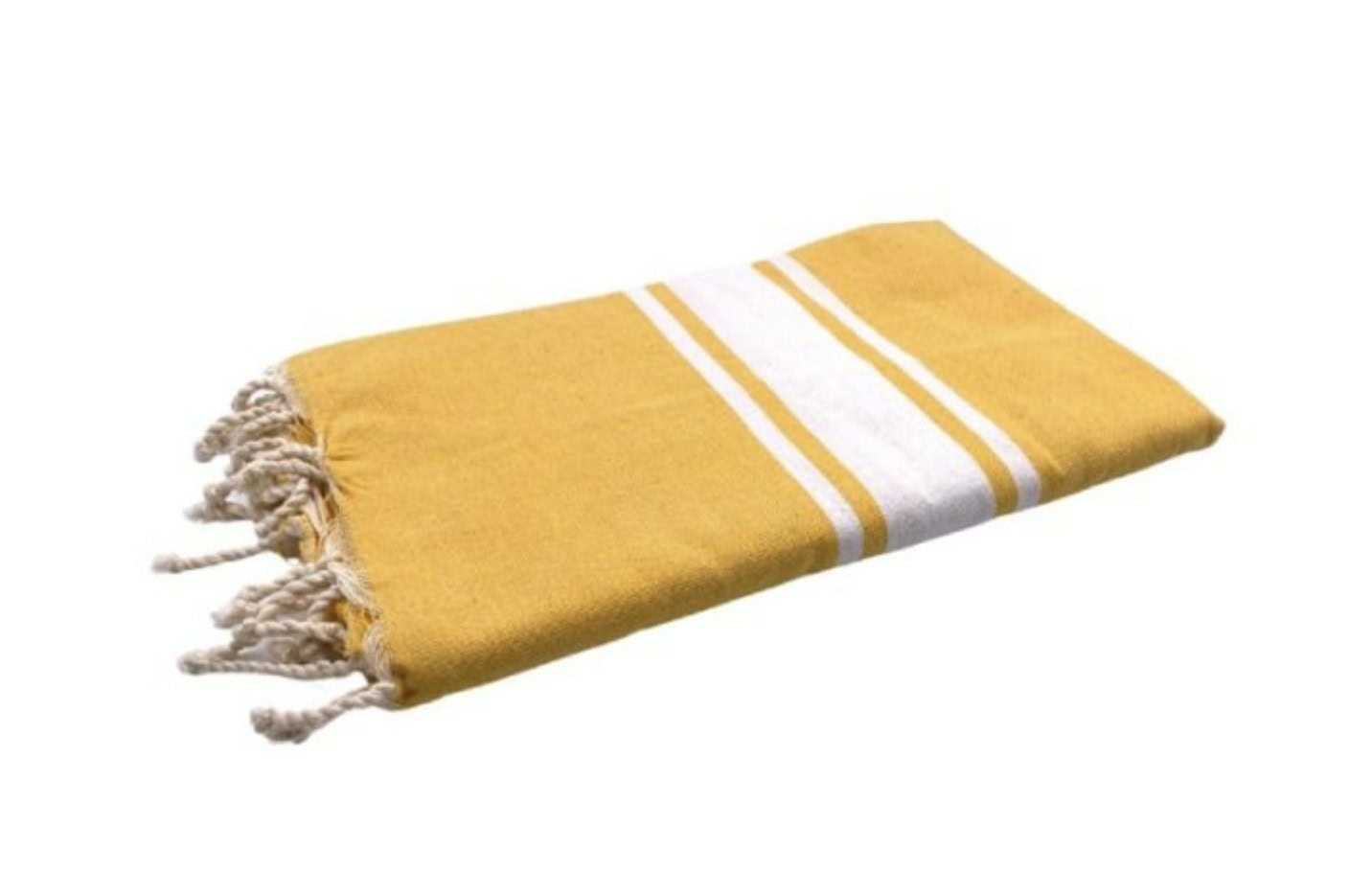Foutahåndkle Flat Weave, 100x200 - Yellow Mustard
