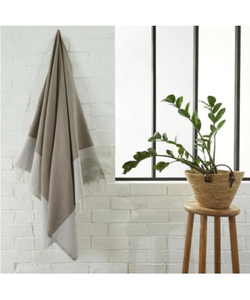 Alternative view of Foutahåndkle Honeycomb, 100x200 -Taupe