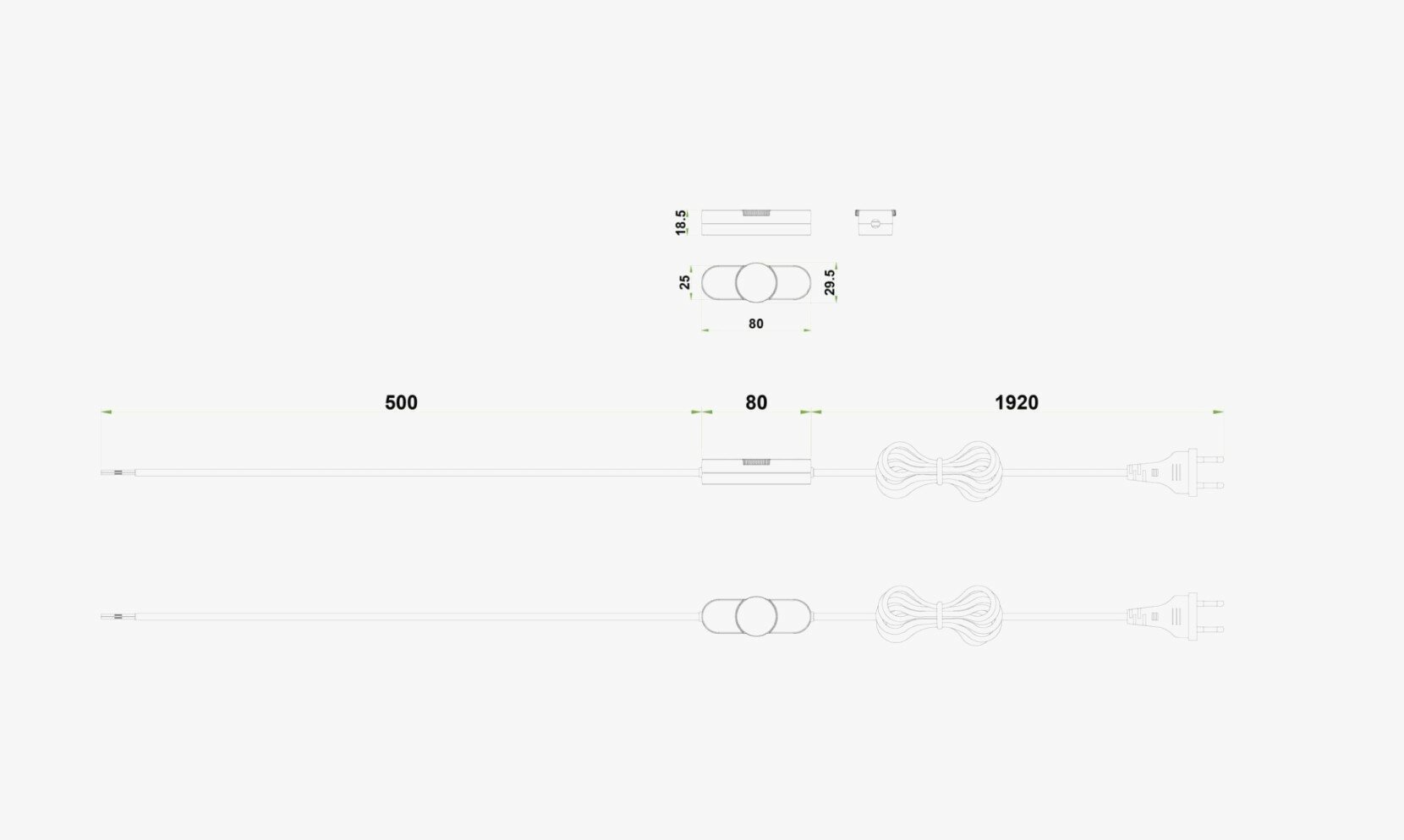 Ledningsdimmer for LED - Sort/hvit - Bilde 3