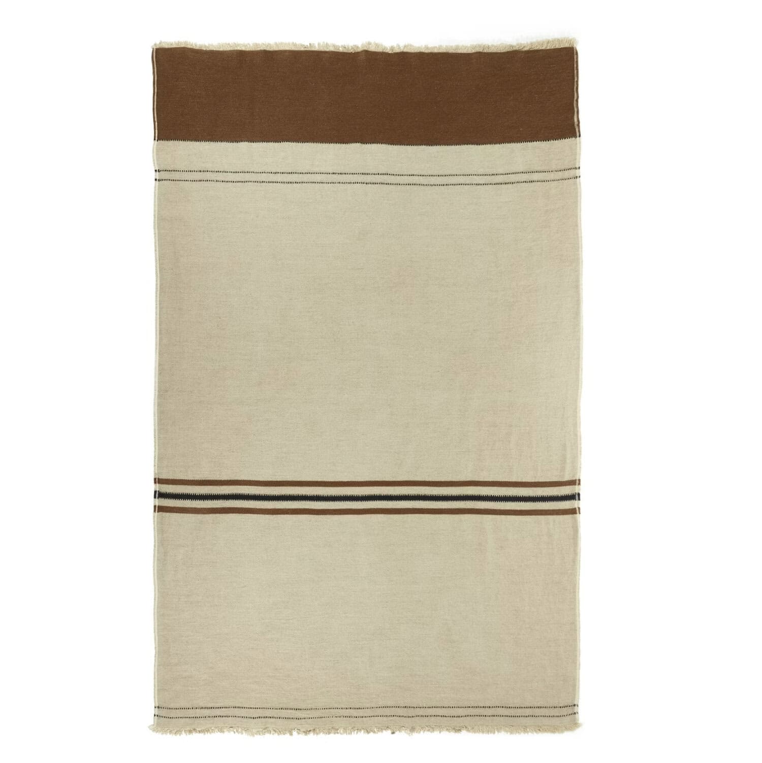 Pledd -Foundry Beeswax Stripe -135x220 - Bilde 2