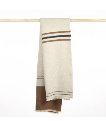 Pledd -Foundry Beeswax Stripe -135x220 - Bilde 4