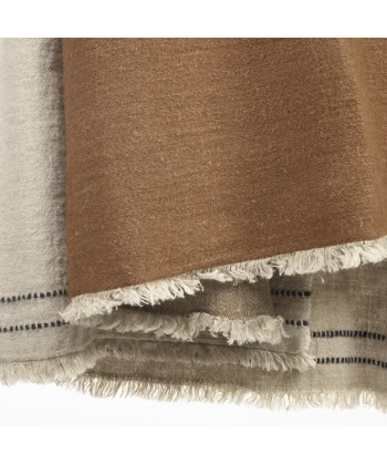 Pledd -Foundry Beeswax Stripe -135x220 - Bilde 6