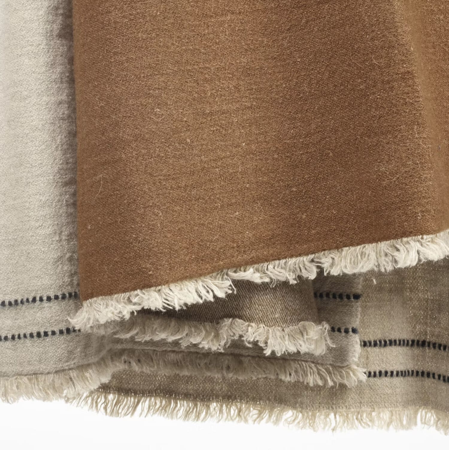 Pledd -Foundry Beeswax Stripe -135x220 - Bilde 6