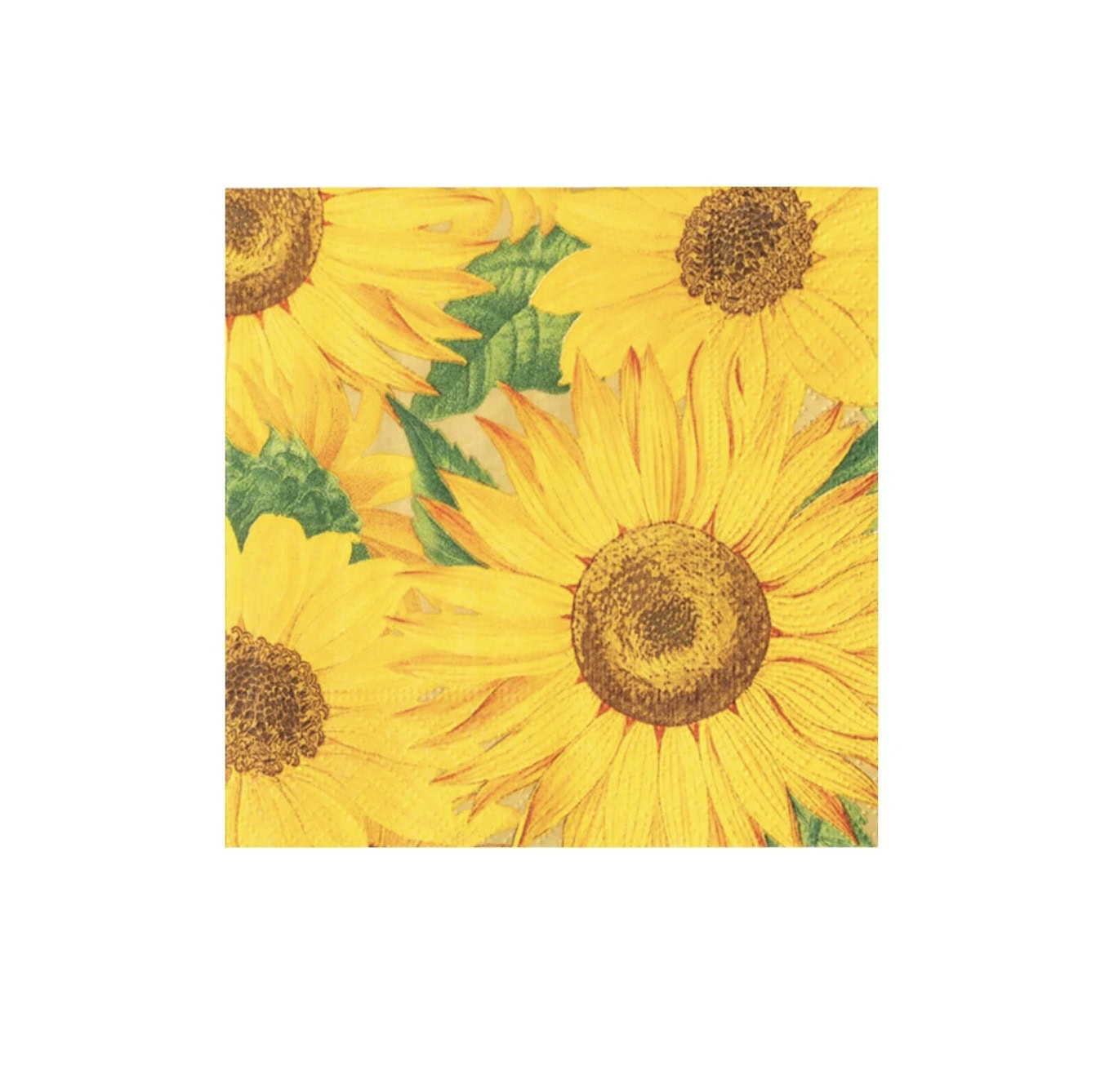 Servietter kaffe - Sunflowers