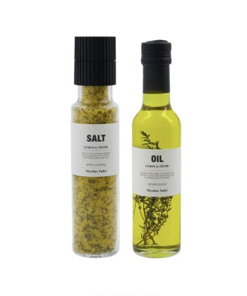 Sitronsalt og olje -Gavesett