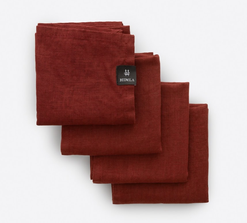 Linservietter Sunshine 4pk - Lingonberry