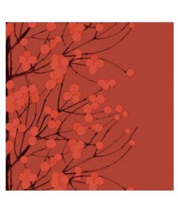 Papirservietter -Marimekko Lumimarja Red, Lunsj