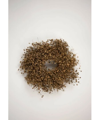 Tørket linkrans i naturtoner 30 cm