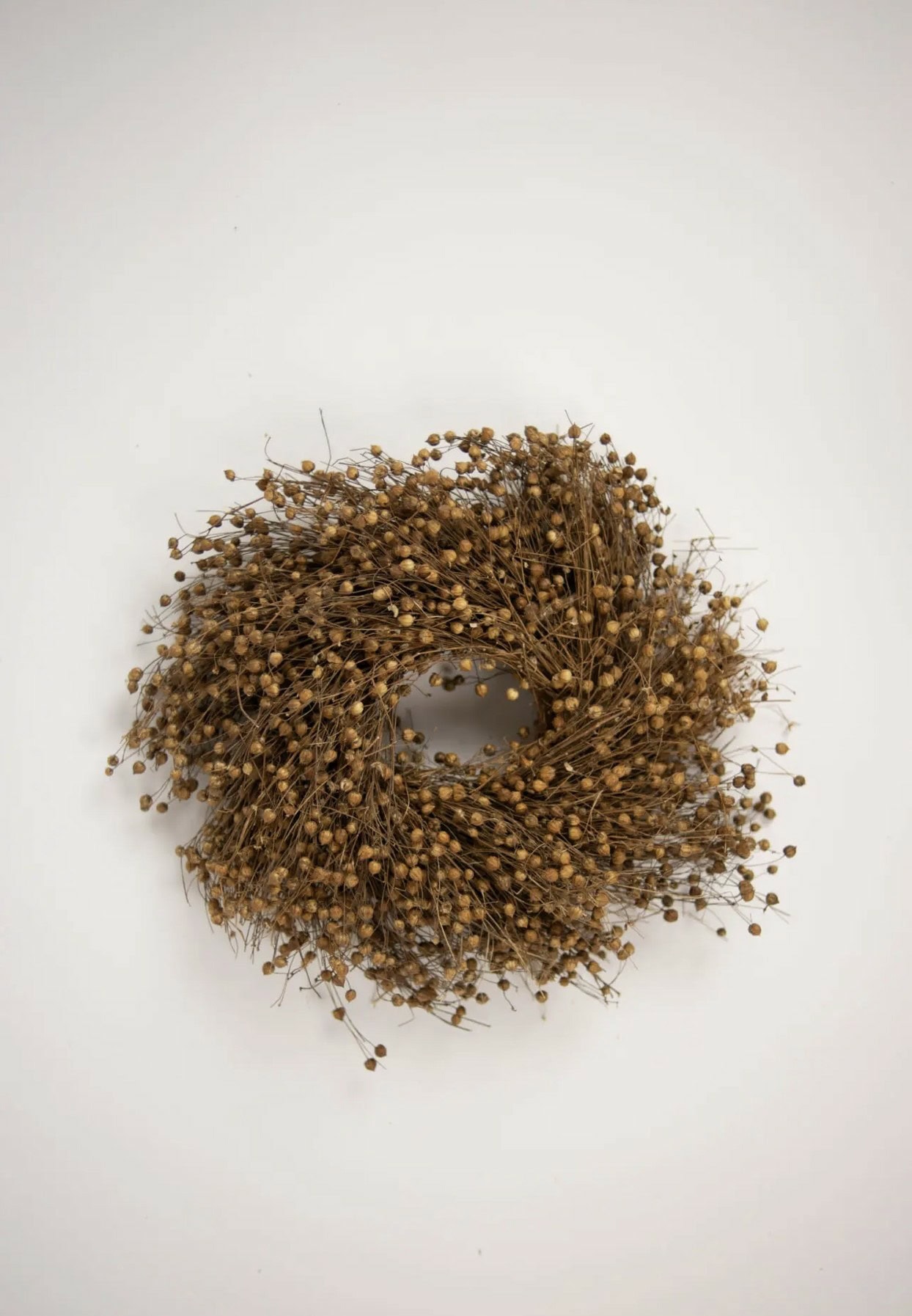 Tørket linkrans i naturtoner 30 cm