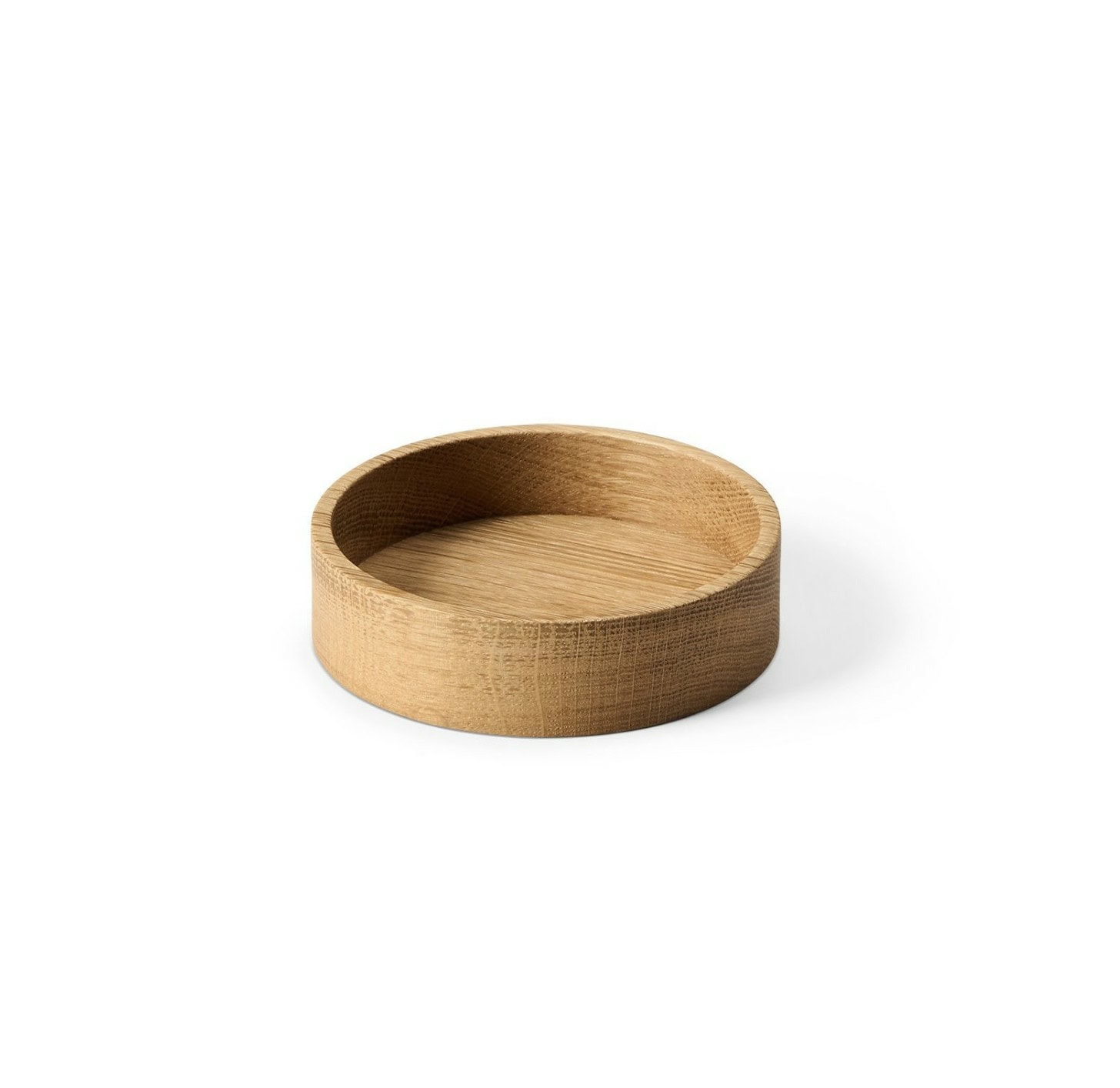 Wood Box Circle fra LIND DNA – rund oppbevaringsboks i naturfarget massiv eik, Ø 11 cm
