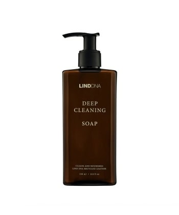 LIND DNA Deep Cleaning Soap 250 ml i brun flaske med sort pumpe